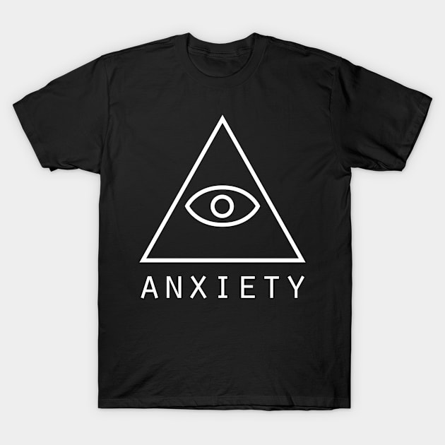 Anxiety - Aesthetic Vaporwave Pyramid T-Shirt by Wizardmode